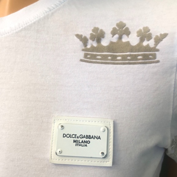 Dolce & Gabbana Men's White T-Shirt Size 46 - Picture 5 of 6